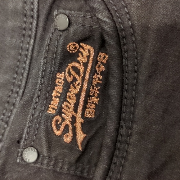 Superdry denim goods japan black denim tapered skinny jeans - Picture 4 of 14